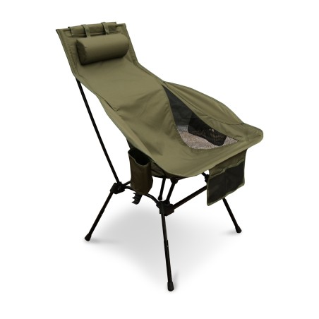 Chaise de camping confort plus kaki